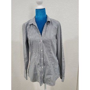 H&M Black And White Striped Blouse Size 12